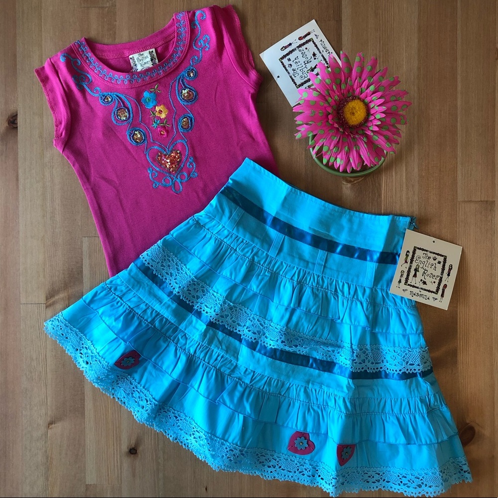 English Roses by Madonna NWT Top and skirt set